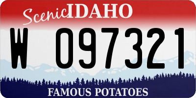 ID license plate W097321