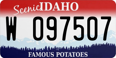 ID license plate W097507