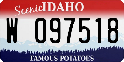 ID license plate W097518