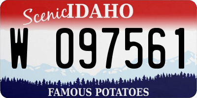 ID license plate W097561