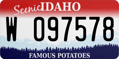 ID license plate W097578