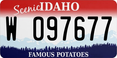 ID license plate W097677