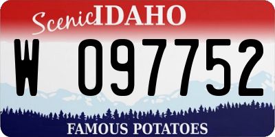 ID license plate W097752