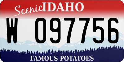 ID license plate W097756