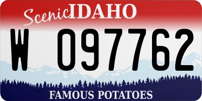 ID license plate W097762