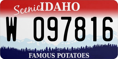 ID license plate W097816