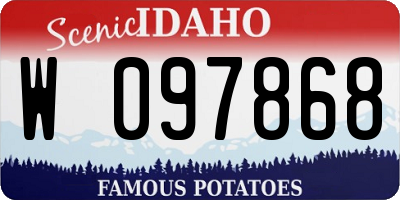 ID license plate W097868