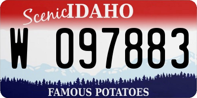ID license plate W097883