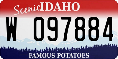 ID license plate W097884