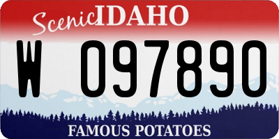 ID license plate W097890