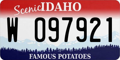 ID license plate W097921