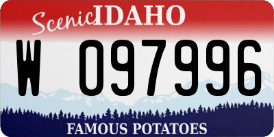 ID license plate W097996
