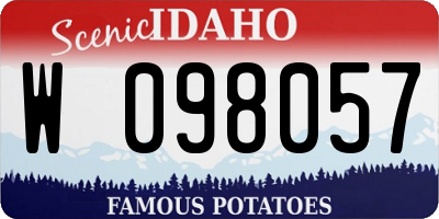 ID license plate W098057