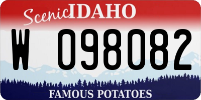 ID license plate W098082