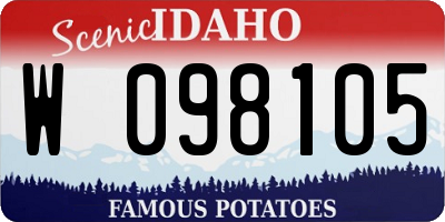 ID license plate W098105