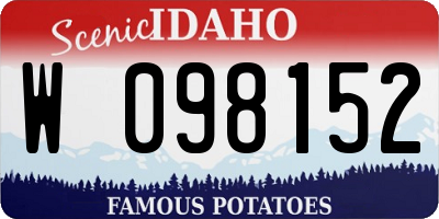 ID license plate W098152