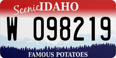 ID license plate W098219