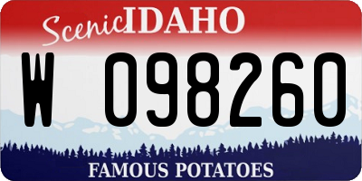 ID license plate W098260
