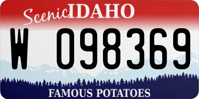 ID license plate W098369