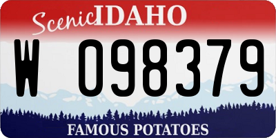 ID license plate W098379