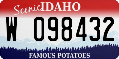 ID license plate W098432