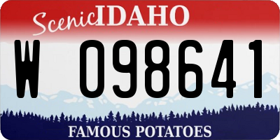 ID license plate W098641