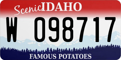 ID license plate W098717