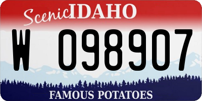 ID license plate W098907