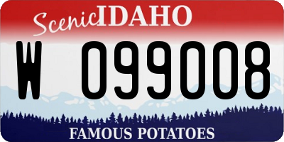 ID license plate W099008
