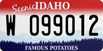 ID license plate W099012