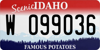 ID license plate W099036