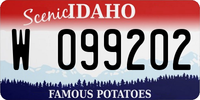 ID license plate W099202