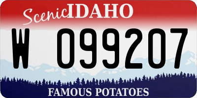 ID license plate W099207