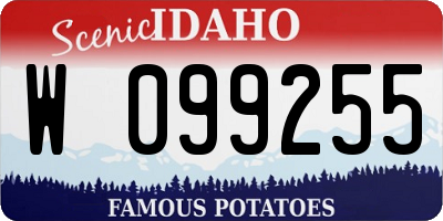 ID license plate W099255