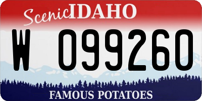 ID license plate W099260