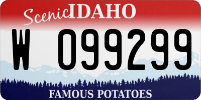 ID license plate W099299
