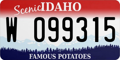ID license plate W099315