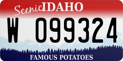 ID license plate W099324
