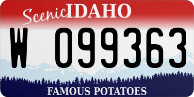 ID license plate W099363