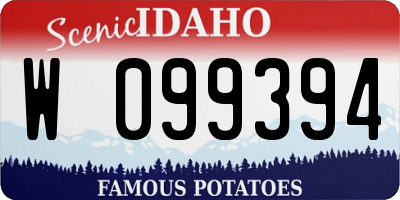 ID license plate W099394