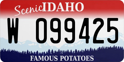 ID license plate W099425