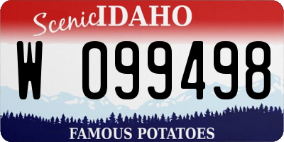 ID license plate W099498