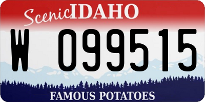 ID license plate W099515