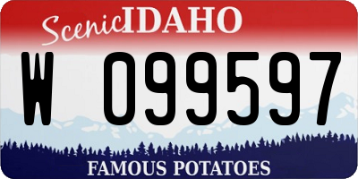 ID license plate W099597