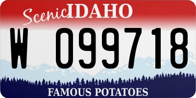 ID license plate W099718