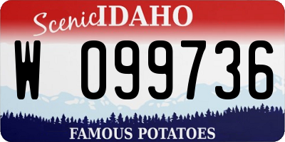 ID license plate W099736