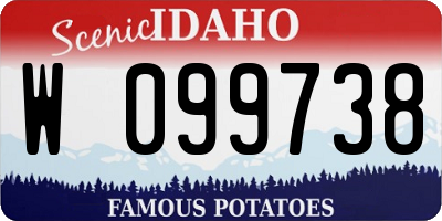 ID license plate W099738
