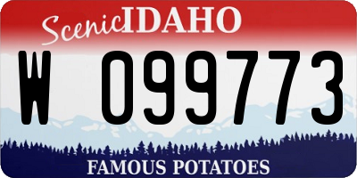 ID license plate W099773