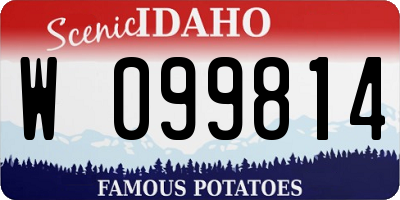 ID license plate W099814
