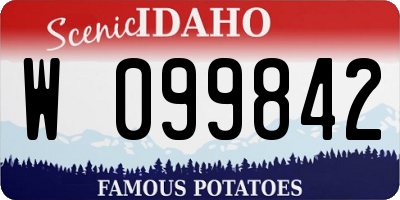 ID license plate W099842